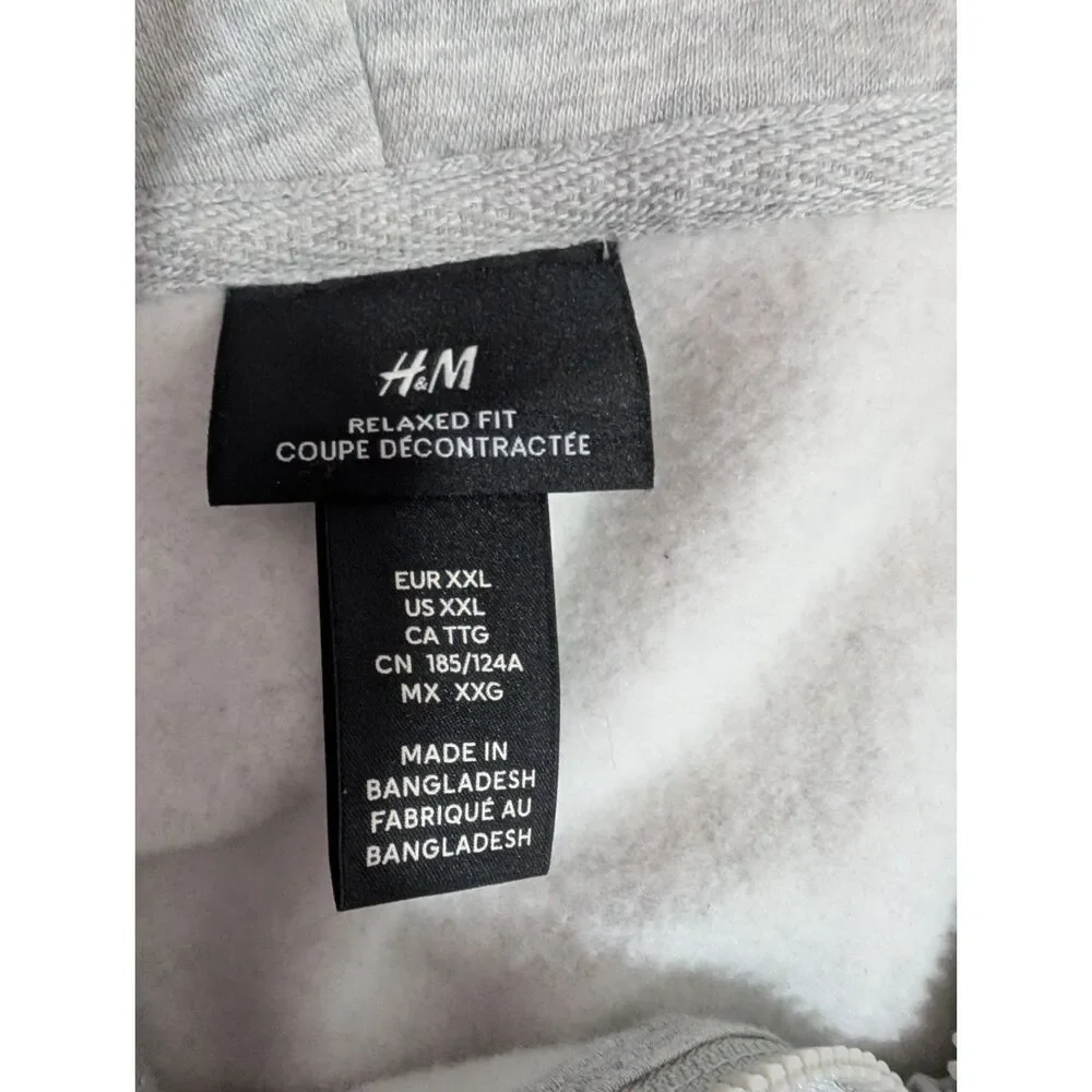 H&M Men's Gray Hoodie Size XXL